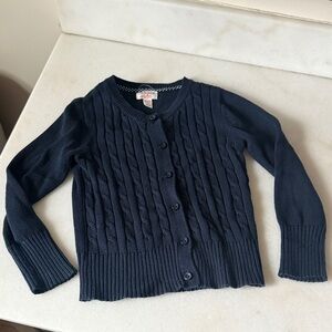 Cat & Jack Navy Cable Knit Cardigan